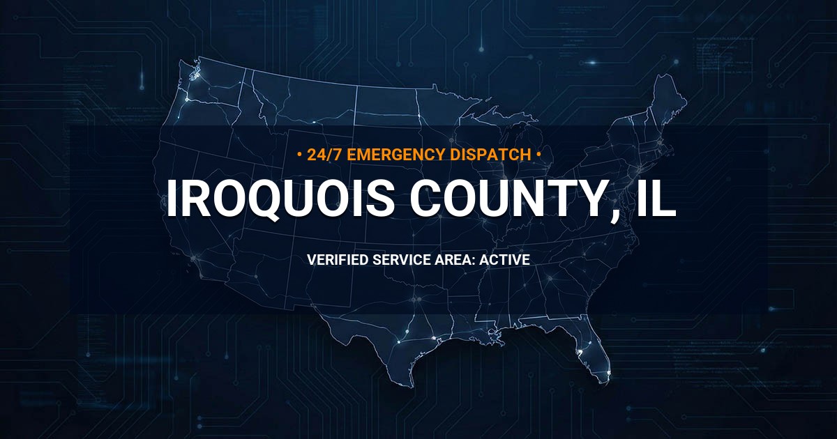 Emergency Plumbing Dispatch Map for Iroquois County Plumbing Logistics