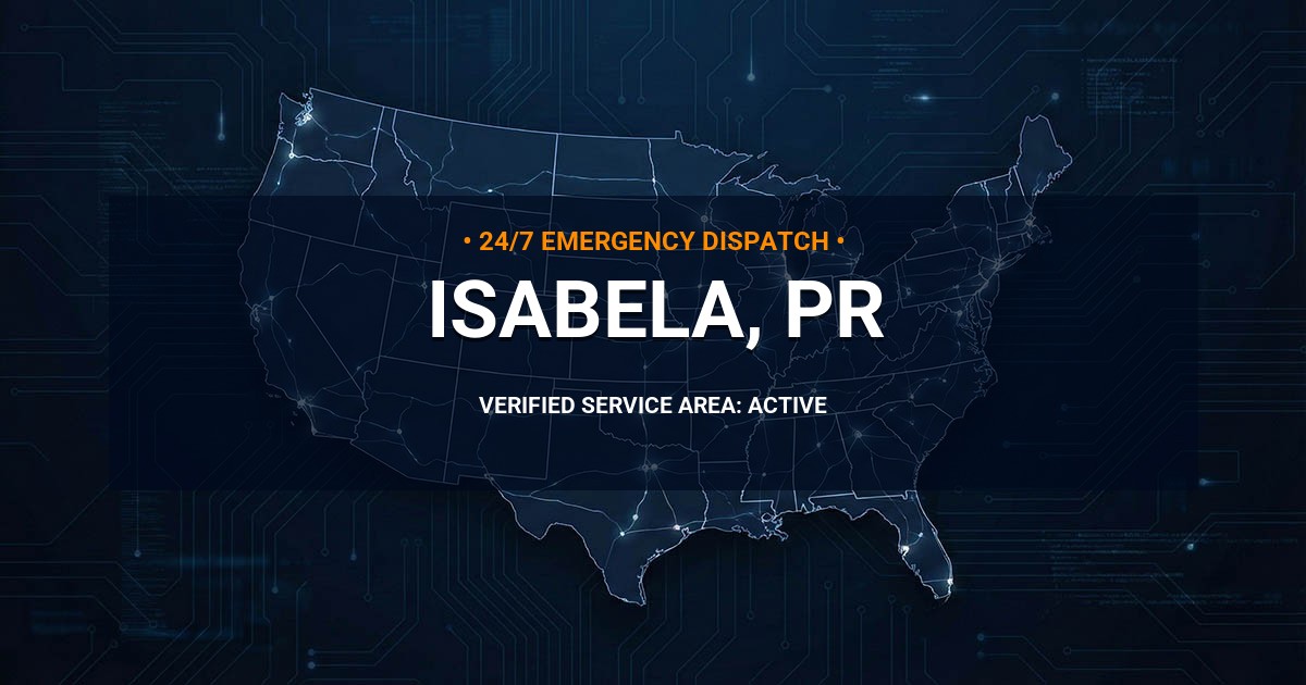Emergency Plumbing Dispatch Map for Plumbing Services: Isabela, PR