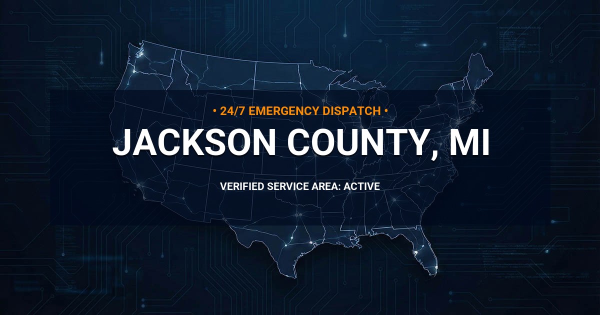 Emergency Plumbing Dispatch Map for Jackson County Plumbing Logistics