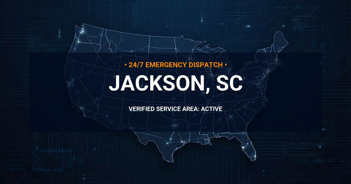 Emergency Plumbing Dispatch Map for Plumbing Services: Jackson, SC