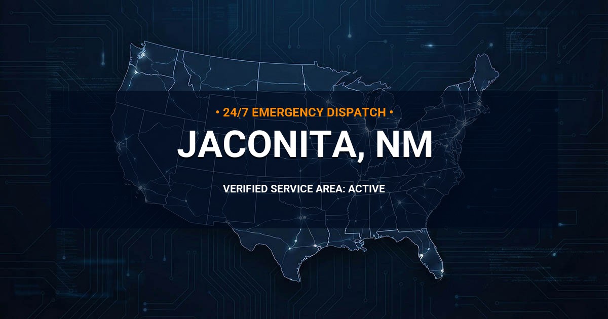 Emergency Plumbing Dispatch Map for Plumbing Services: Jaconita, NM