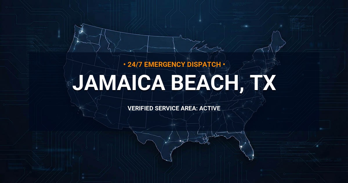 Emergency Plumbing Dispatch Map for Plumbing Services: Jamaica Beach, TX