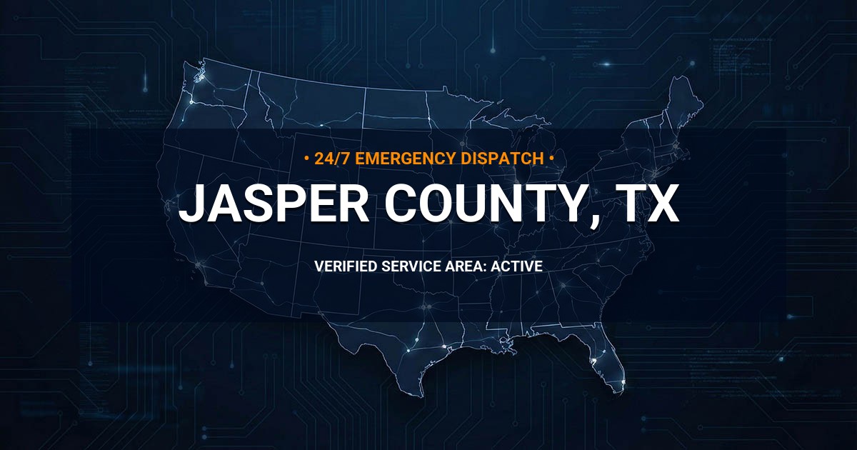 Emergency Plumbing Dispatch Map for Jasper County Plumbing Logistics