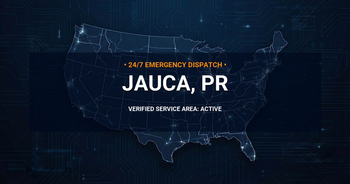 Emergency Plumbing Dispatch Map for Plumbing Services: Jauca, PR