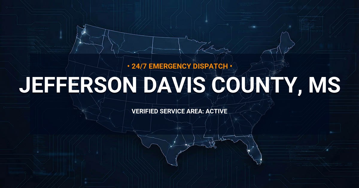 Emergency Plumbing Dispatch Map for Jefferson Davis County Plumbing Logistics