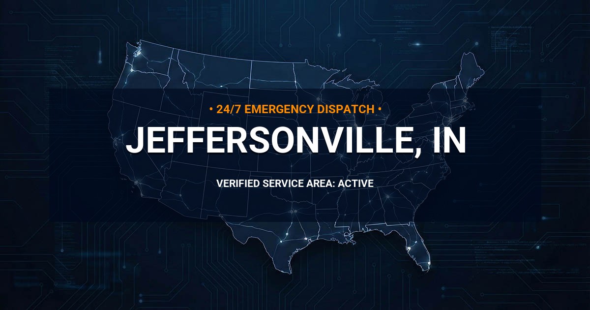Emergency Plumbing Dispatch Map for Plumbing Services: Jeffersonville, IN