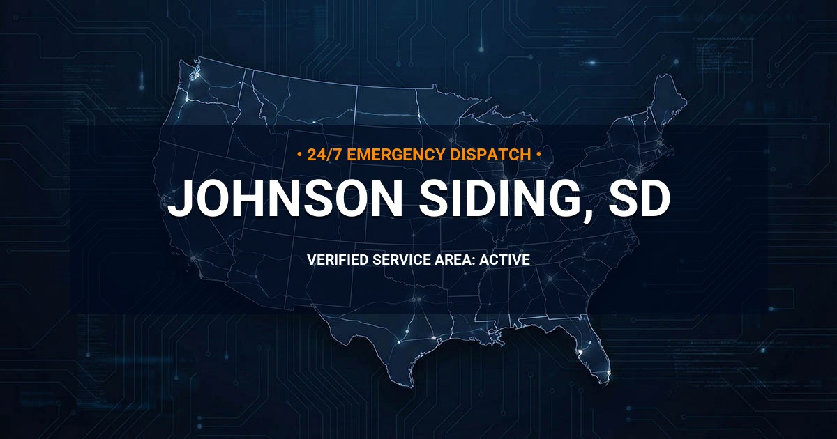 Emergency Plumbing Dispatch Map for Plumbing Services: Johnson Siding, SD