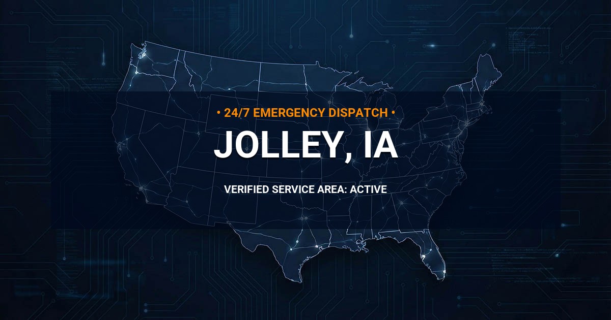 Emergency Plumbing Dispatch Map for Plumbing Services: Jolley, IA