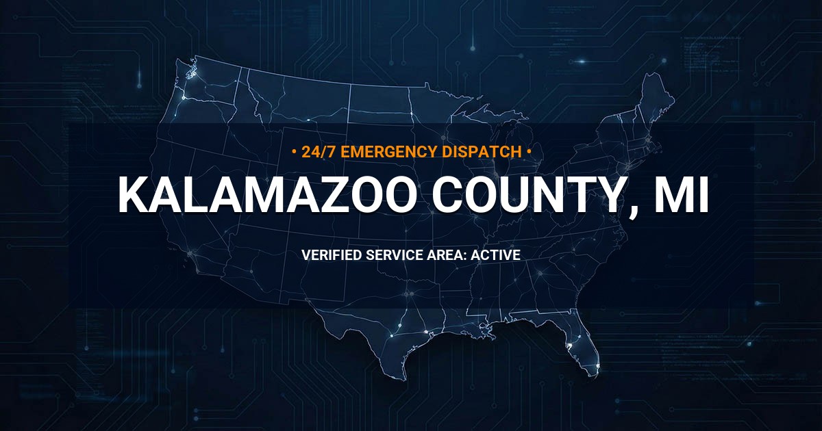 Emergency Plumbing Dispatch Map for Kalamazoo County Plumbing Logistics