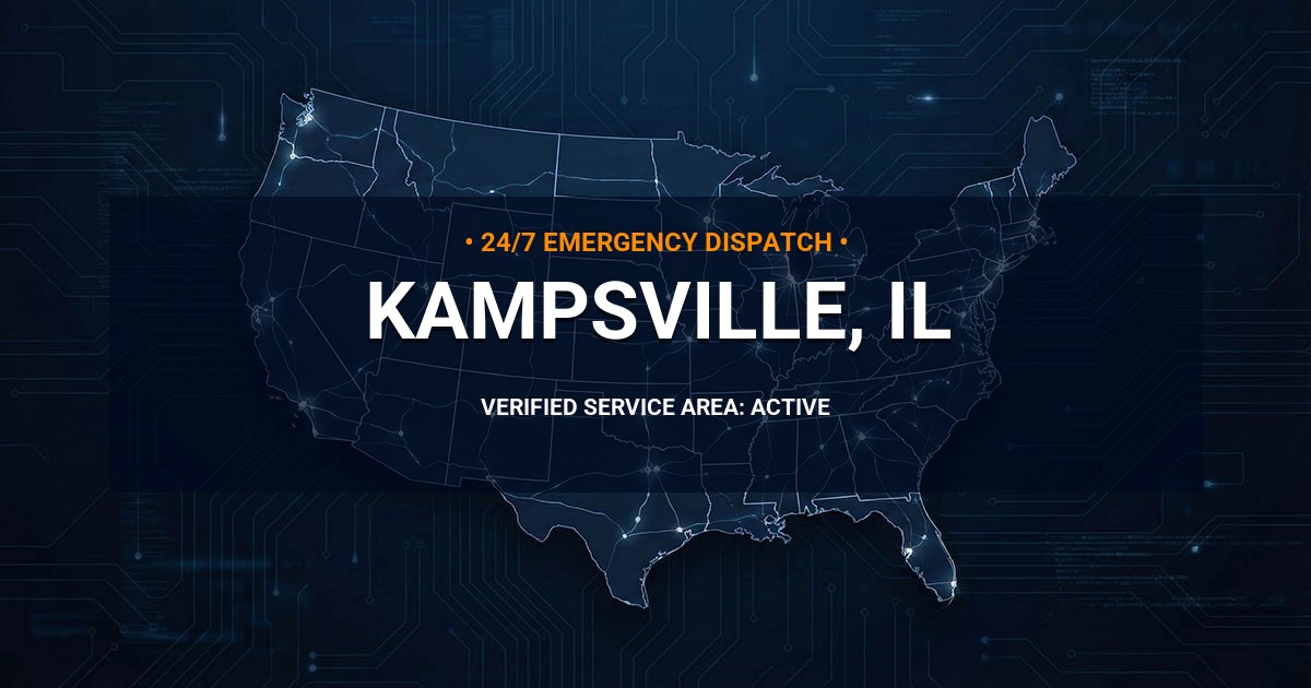Emergency Plumbing Dispatch Map for Plumbing Services: Kampsville, IL