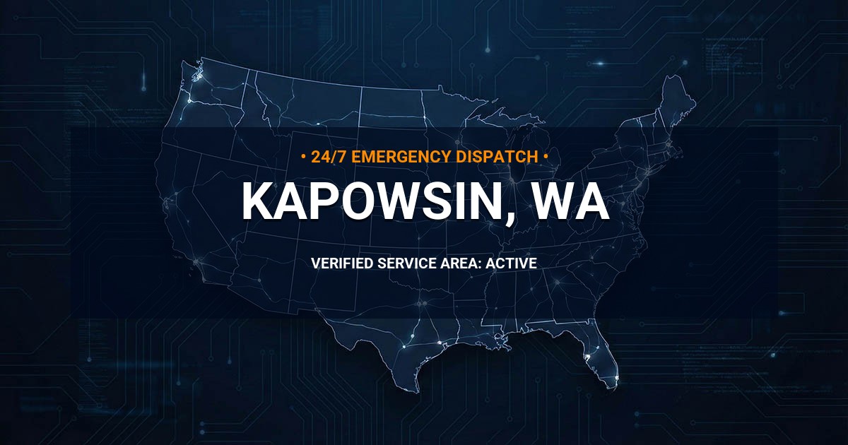 Emergency Plumbing Dispatch Map for Plumbing Services: Kapowsin, WA
