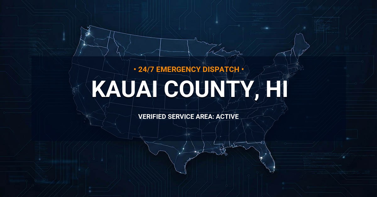 Emergency Plumbing Dispatch Map for Kauai County Plumbing Logistics