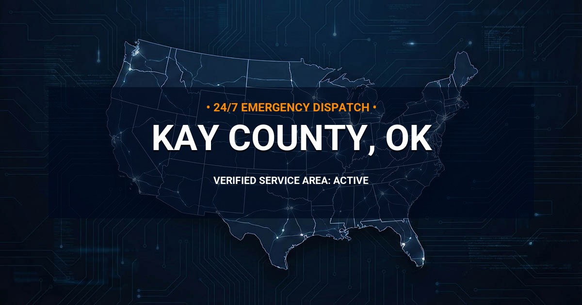 Emergency Plumbing Dispatch Map for Kay County Plumbing Logistics