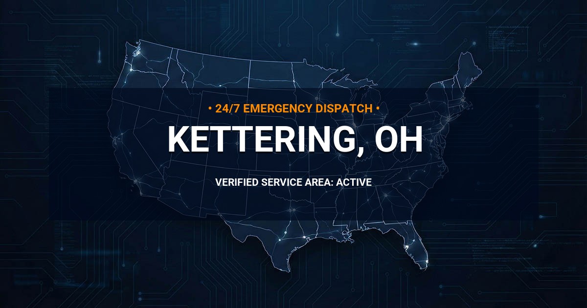 Emergency Plumbing Dispatch Map for Plumbing Services: Kettering, OH