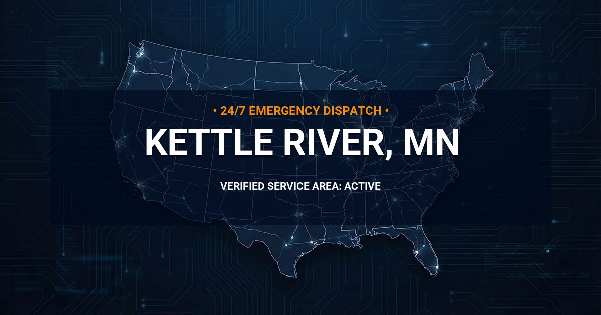 Emergency Plumbing Dispatch Map for Plumbing Services: Kettle River, MN