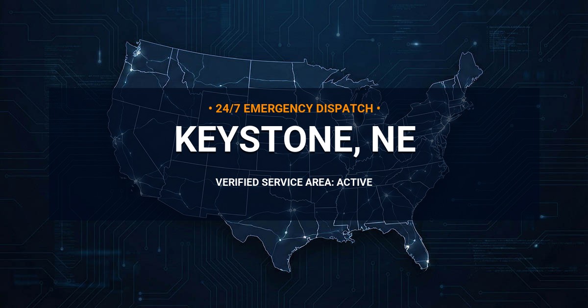 Emergency Plumbing Dispatch Map for Plumbing Services: Keystone, NE