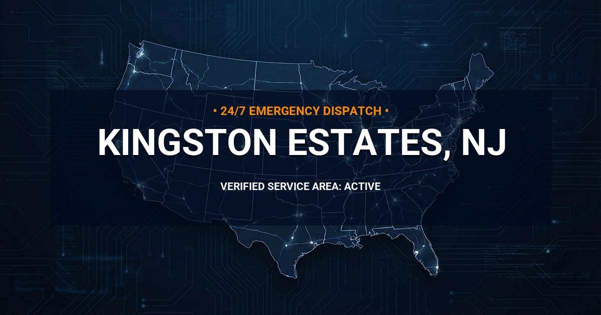 Emergency Plumbing Dispatch Map for Plumbing Services: Kingston Estates, NJ