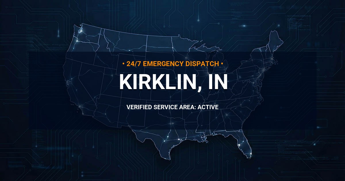 Emergency Plumbing Dispatch Map for Plumbing Services: Kirklin, IN