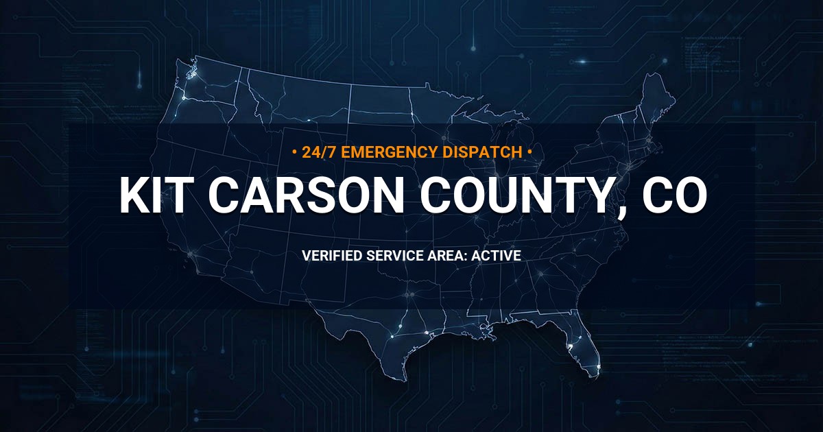 Emergency Plumbing Dispatch Map for Kit Carson County Plumbing Logistics