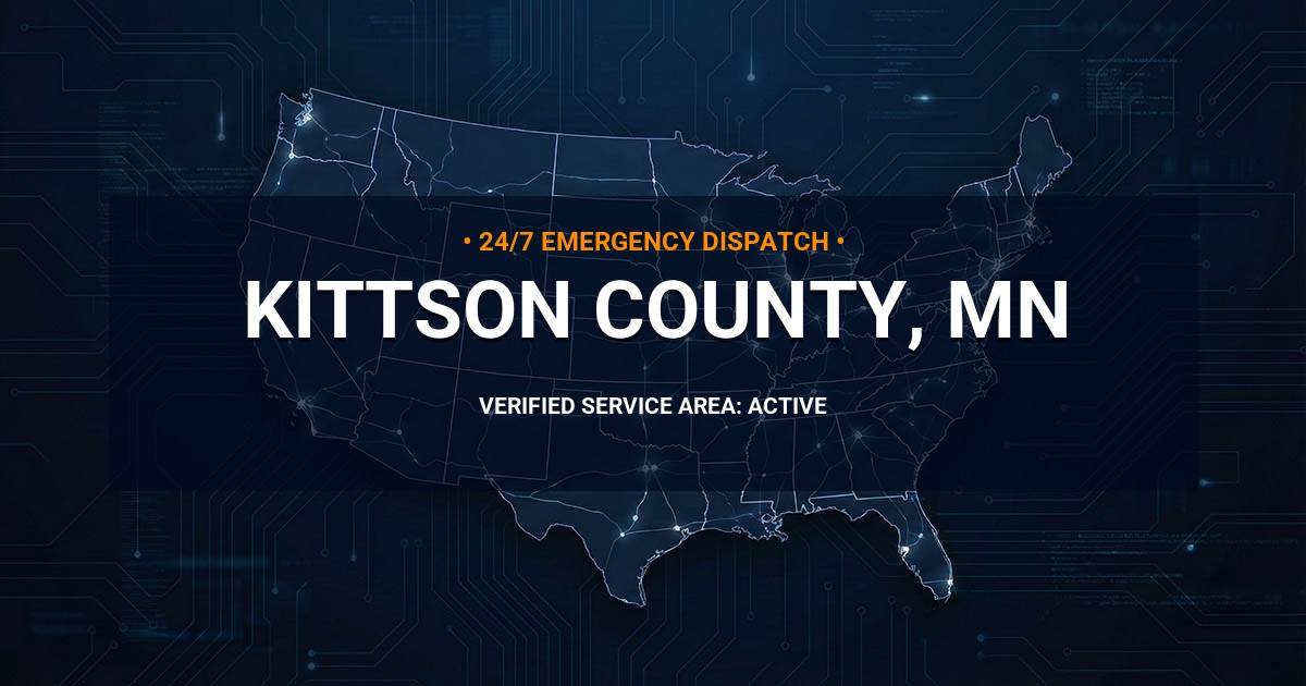 Emergency Plumbing Dispatch Map for Kittson County Plumbing Logistics