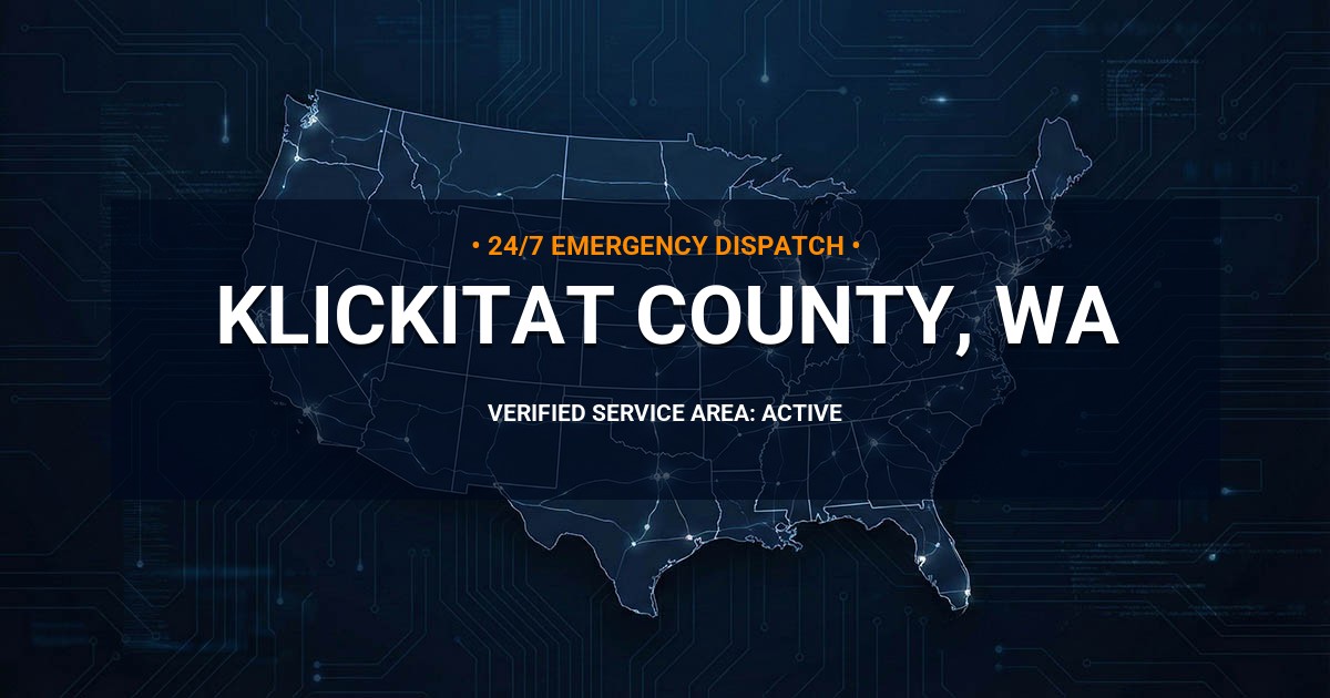 Emergency Plumbing Dispatch Map for Klickitat County Plumbing Logistics