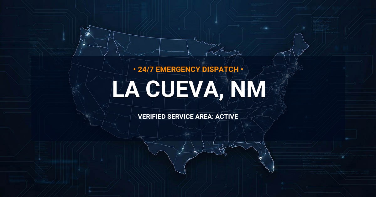 Emergency Plumbing Dispatch Map for Plumbing Services: La Cueva, NM