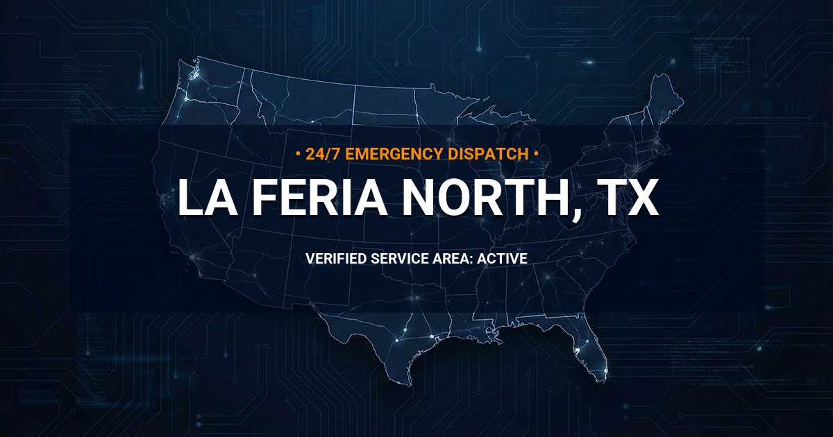 Emergency Plumbing Dispatch Map for Plumbing Services: La Feria North, TX
