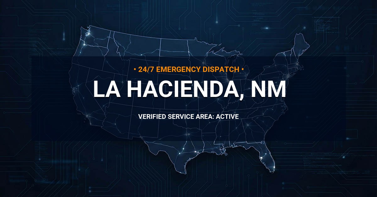 Emergency Plumbing Dispatch Map for Plumbing Services: La Hacienda, NM