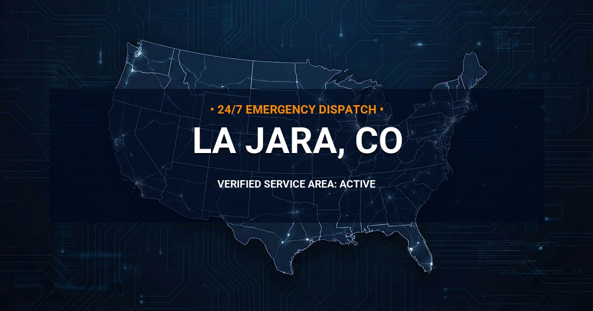 Emergency Plumbing Dispatch Map for Plumbing Services: La Jara, CO