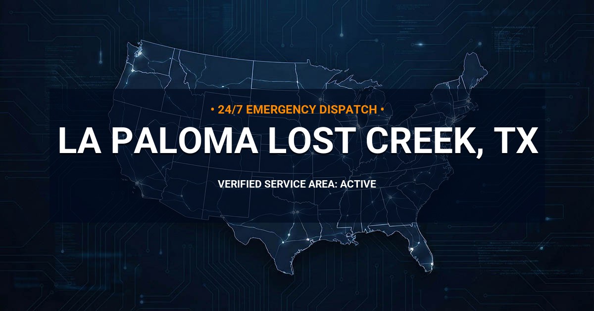 Emergency Plumbing Dispatch Map for Plumbing Services: La Paloma-Lost Creek, TX