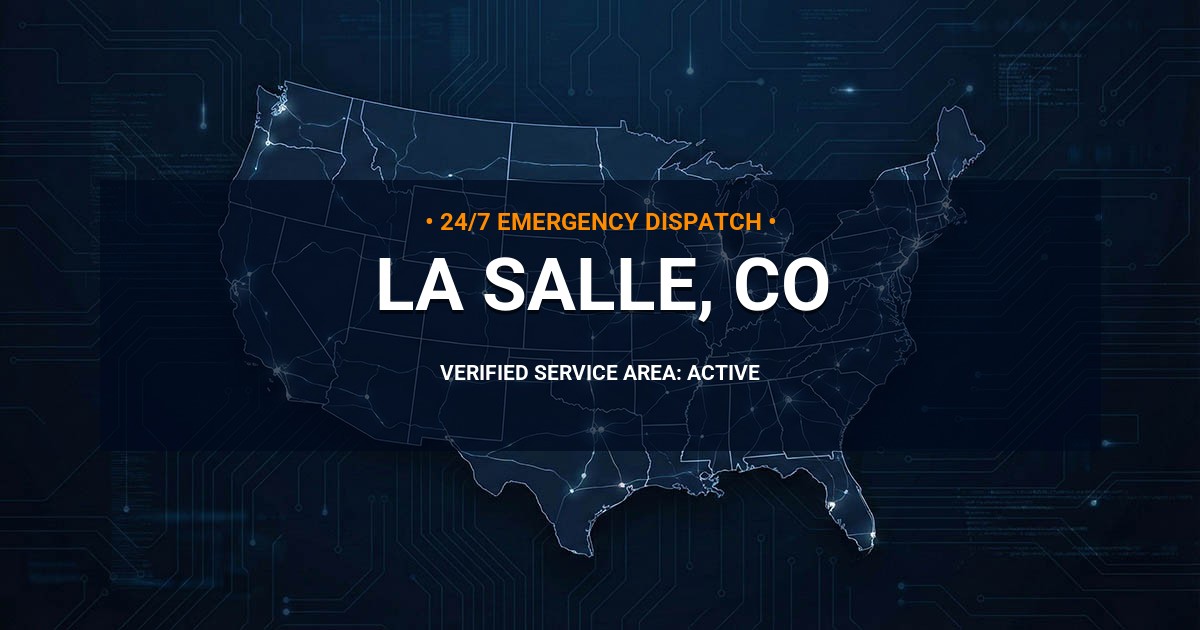 Emergency Plumbing Dispatch Map for Plumbing Services: La Salle, CO