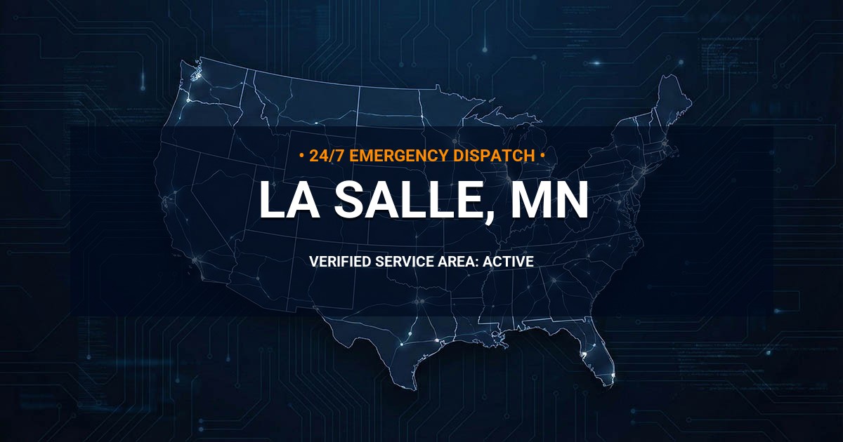 Emergency Plumbing Dispatch Map for Plumbing Services: La Salle, MN