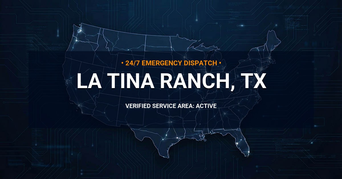 Emergency Plumbing Dispatch Map for Plumbing Services: La Tina Ranch, TX
