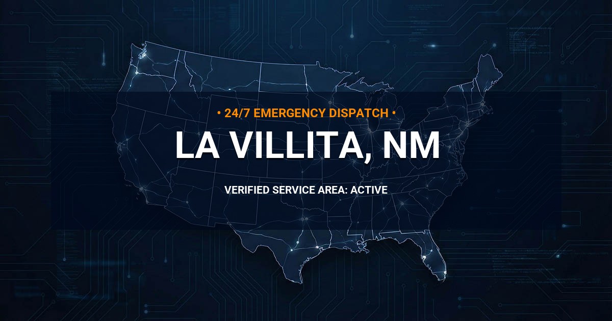 Emergency Plumbing Dispatch Map for Plumbing Services: La Villita, NM