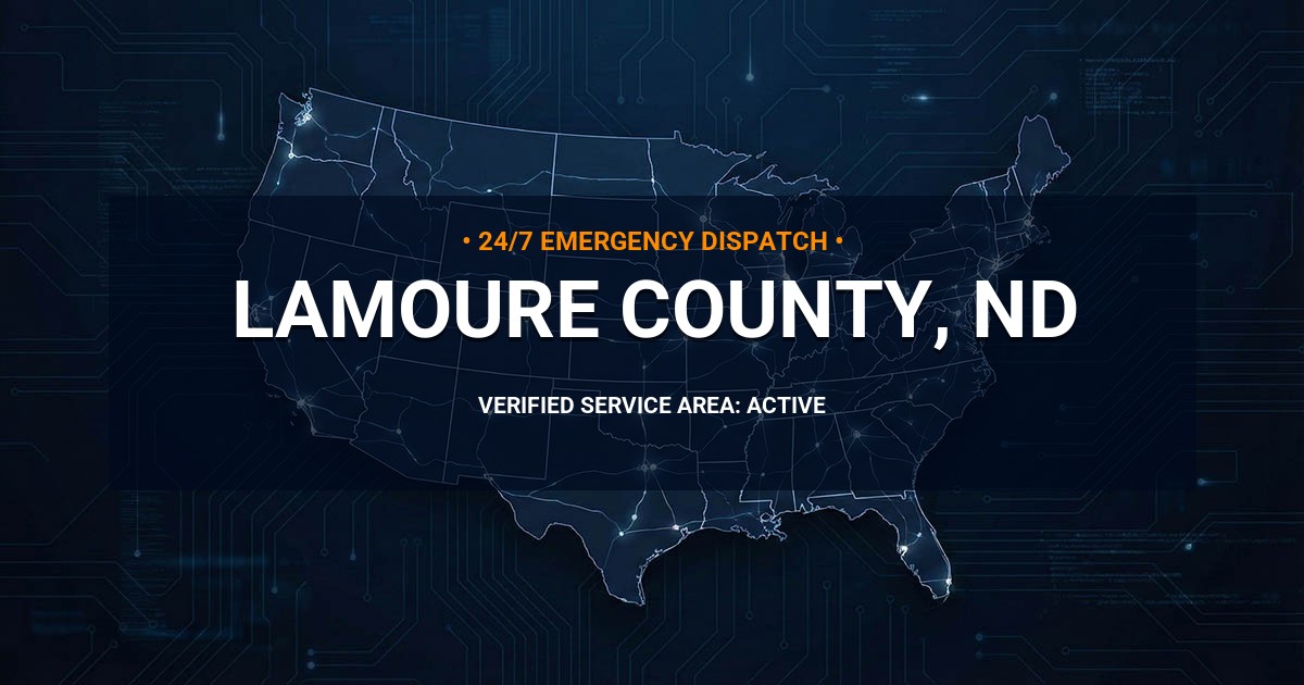 Emergency Plumbing Dispatch Map for LaMoure County Plumbing Logistics