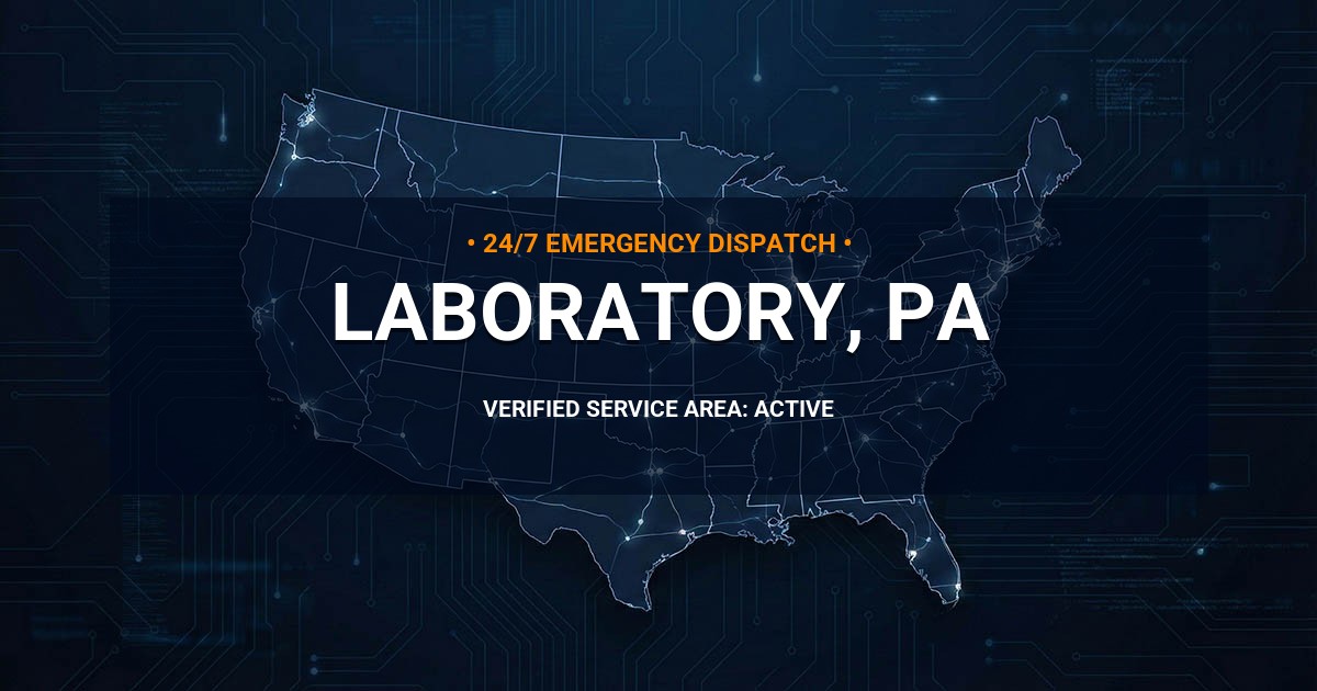 Emergency Plumbing Dispatch Map for Plumbing Services: Laboratory, PA