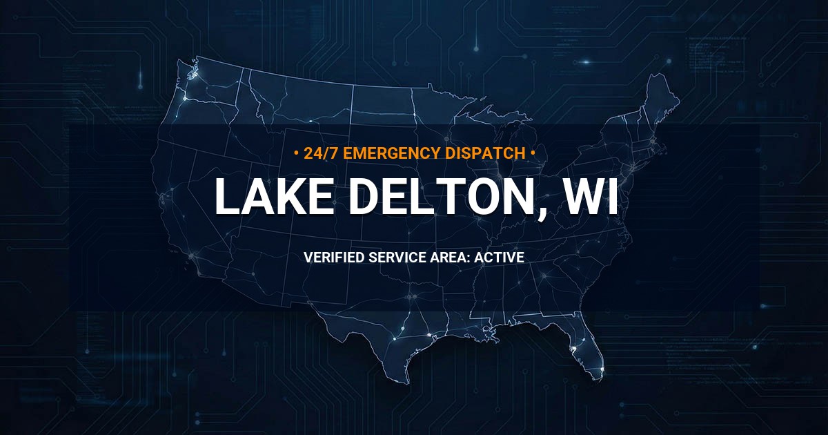 Emergency Plumbing Dispatch Map for Plumbing Services: Lake Delton, WI