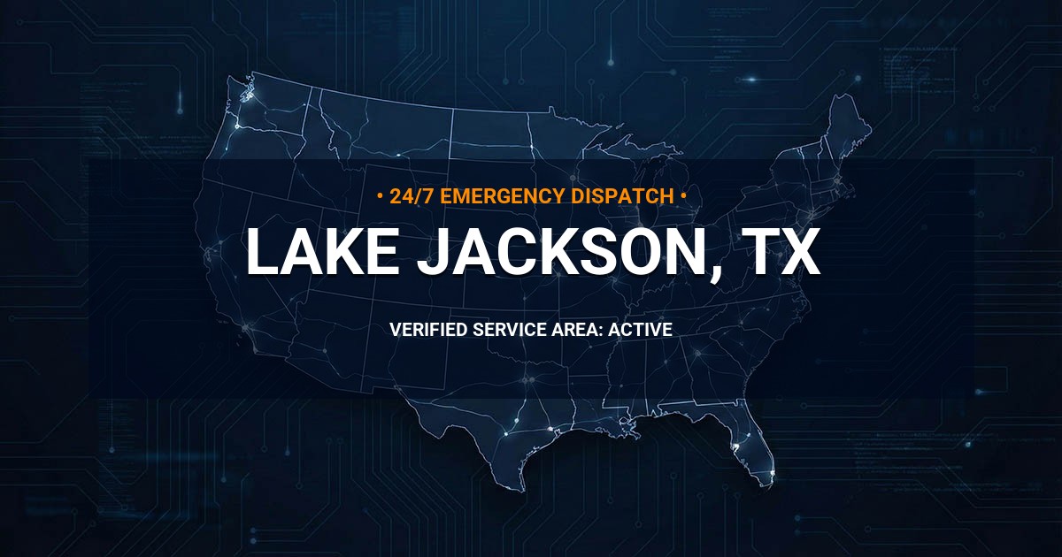 Emergency Plumbing Dispatch Map for Plumbing Services: Lake Jackson, TX