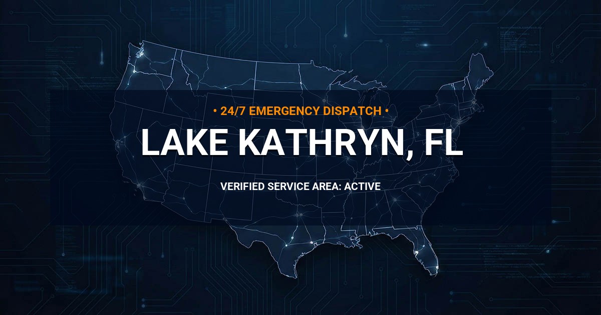 Emergency Plumbing Dispatch Map for Plumbing Services: Lake Kathryn, FL