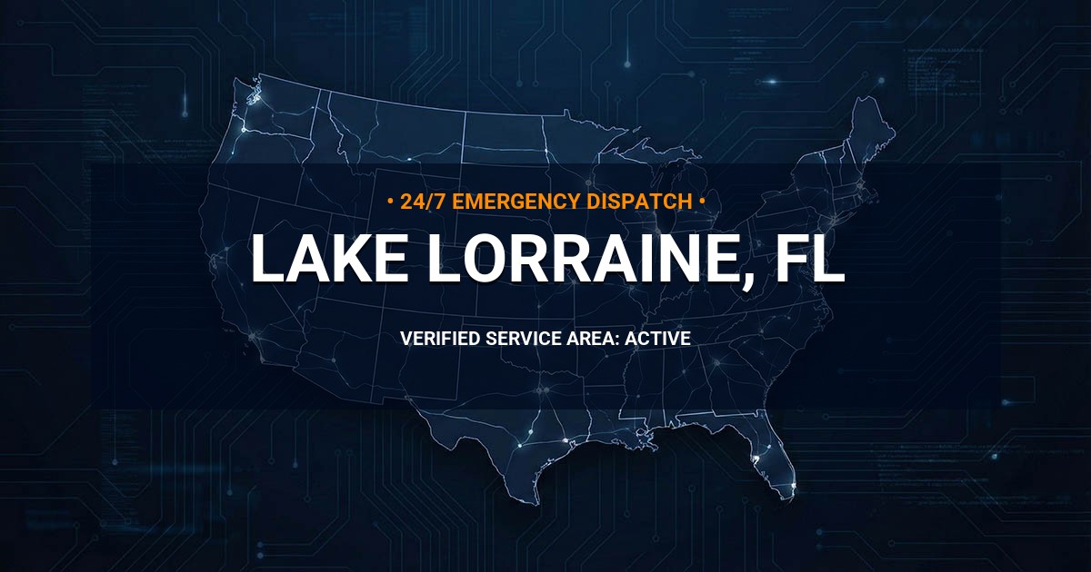 Emergency Plumbing Dispatch Map for Plumbing Services: Lake Lorraine, FL