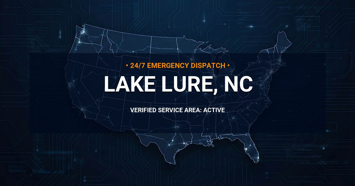 Emergency Plumbing Dispatch Map for Plumbing Services: Lake Lure, NC
