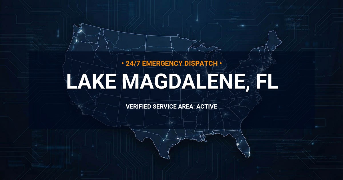 Emergency Plumbing Dispatch Map for Plumbing Services: Lake Magdalene, FL