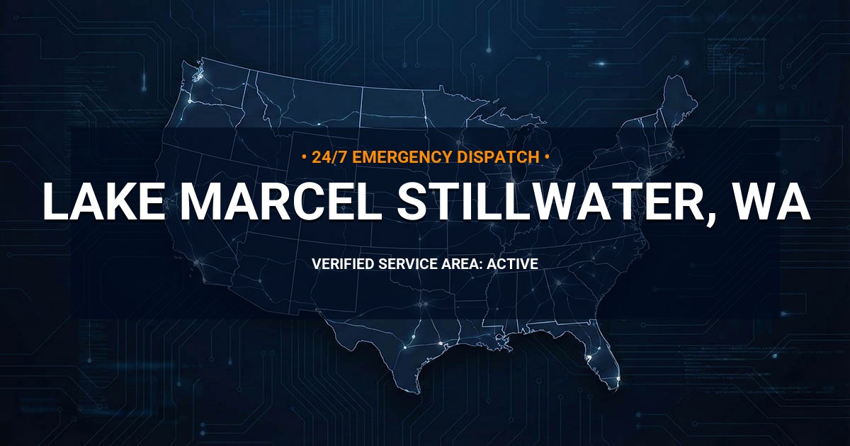 Emergency Plumbing Dispatch Map for Plumbing Services: Lake Marcel-Stillwater, WA