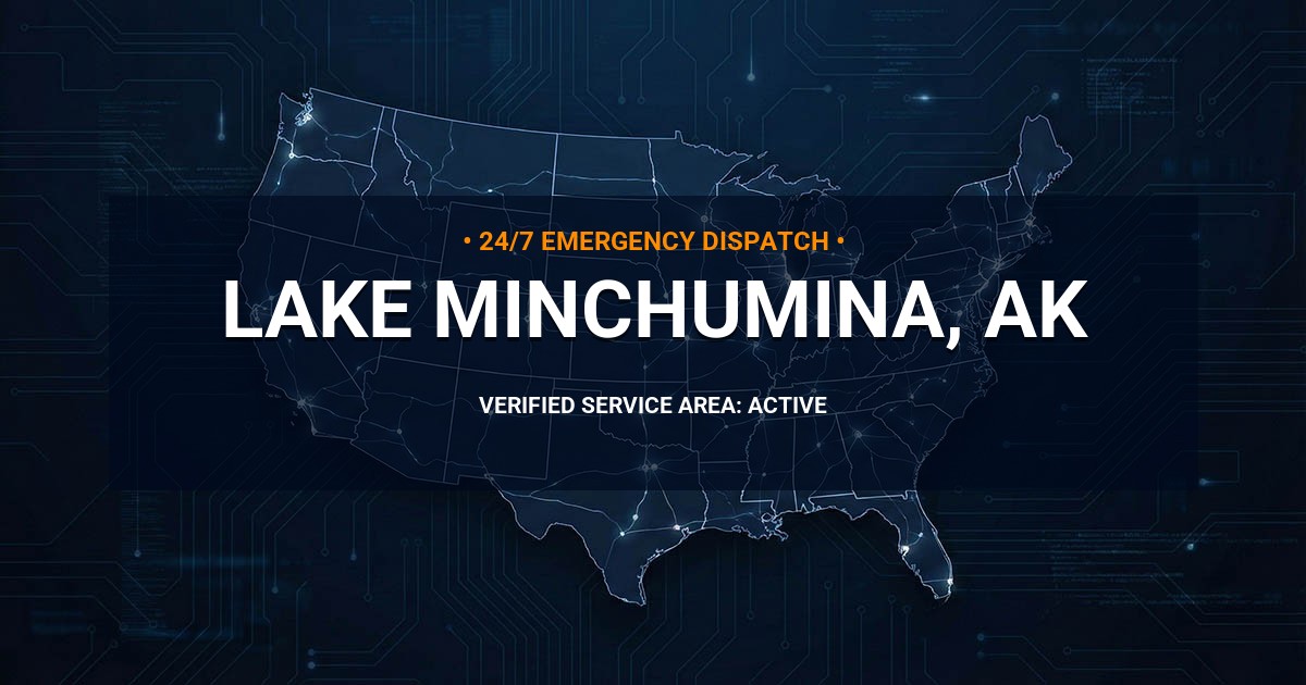 Emergency Plumbing Dispatch Map for Plumbing Services: Lake Minchumina, AK