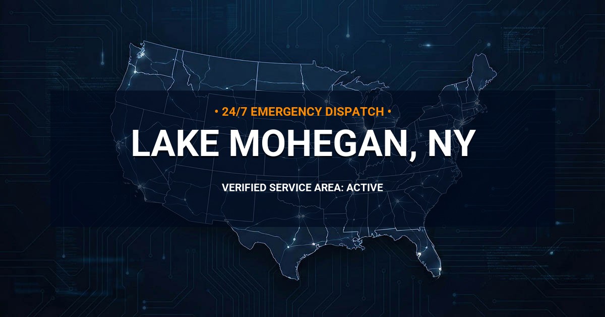 Emergency Plumbing Dispatch Map for Plumbing Services: Lake Mohegan, NY