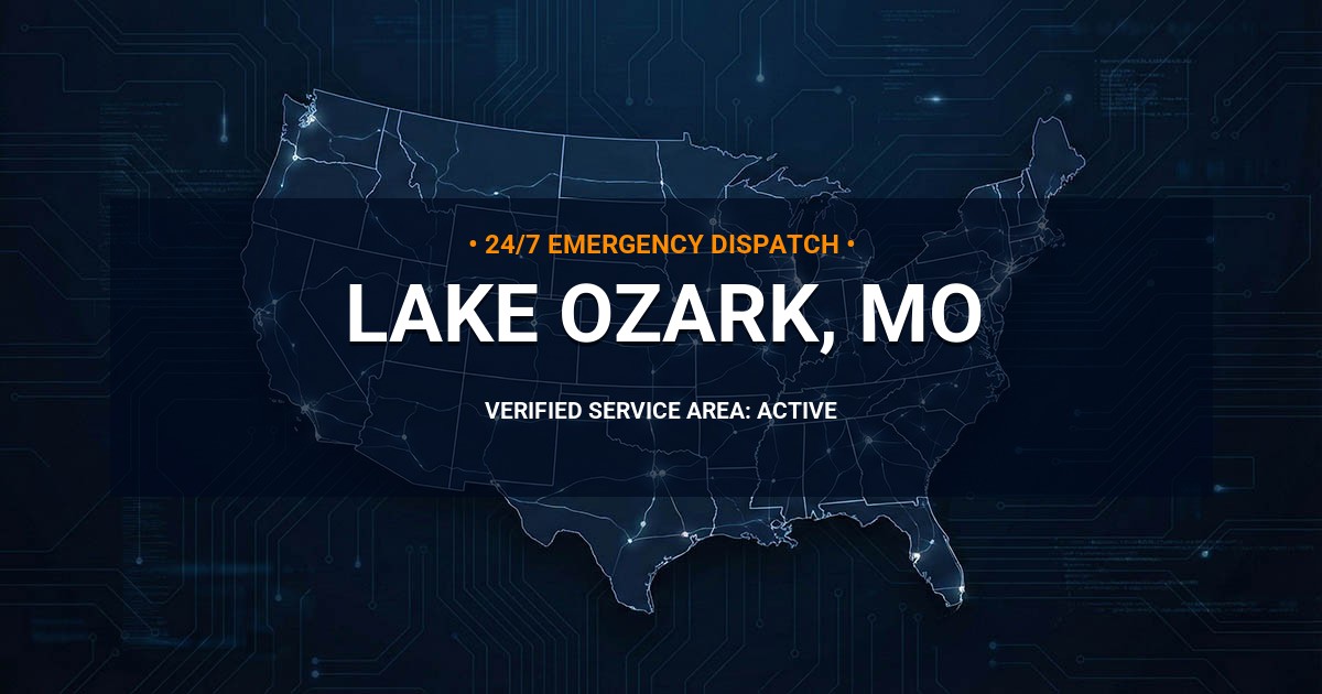 Emergency Plumbing Dispatch Map for Plumbing Services: Lake Ozark, MO