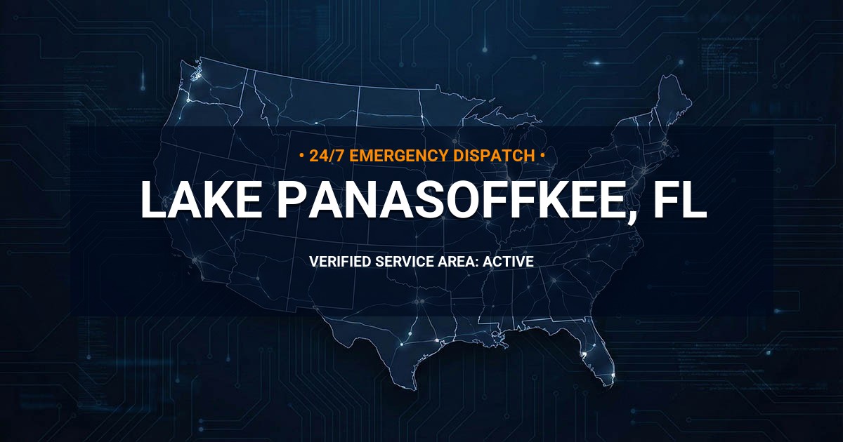 Emergency Plumbing Dispatch Map for Plumbing Services: Lake Panasoffkee, FL