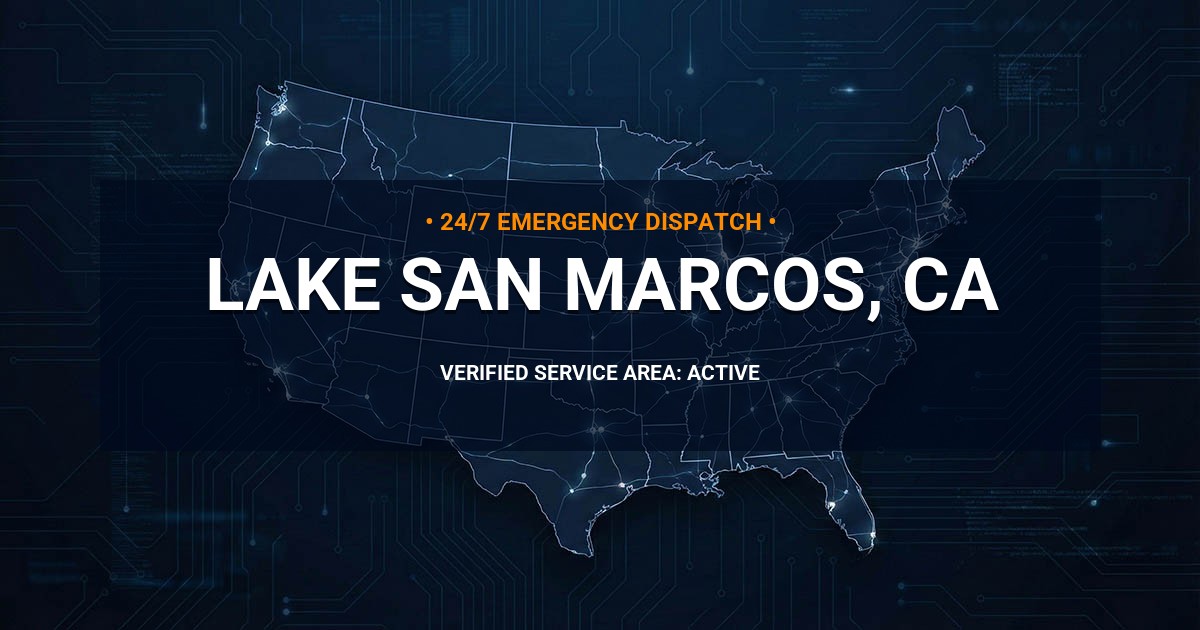 Emergency Plumbing Dispatch Map for Plumbing Services: Lake San Marcos, CA
