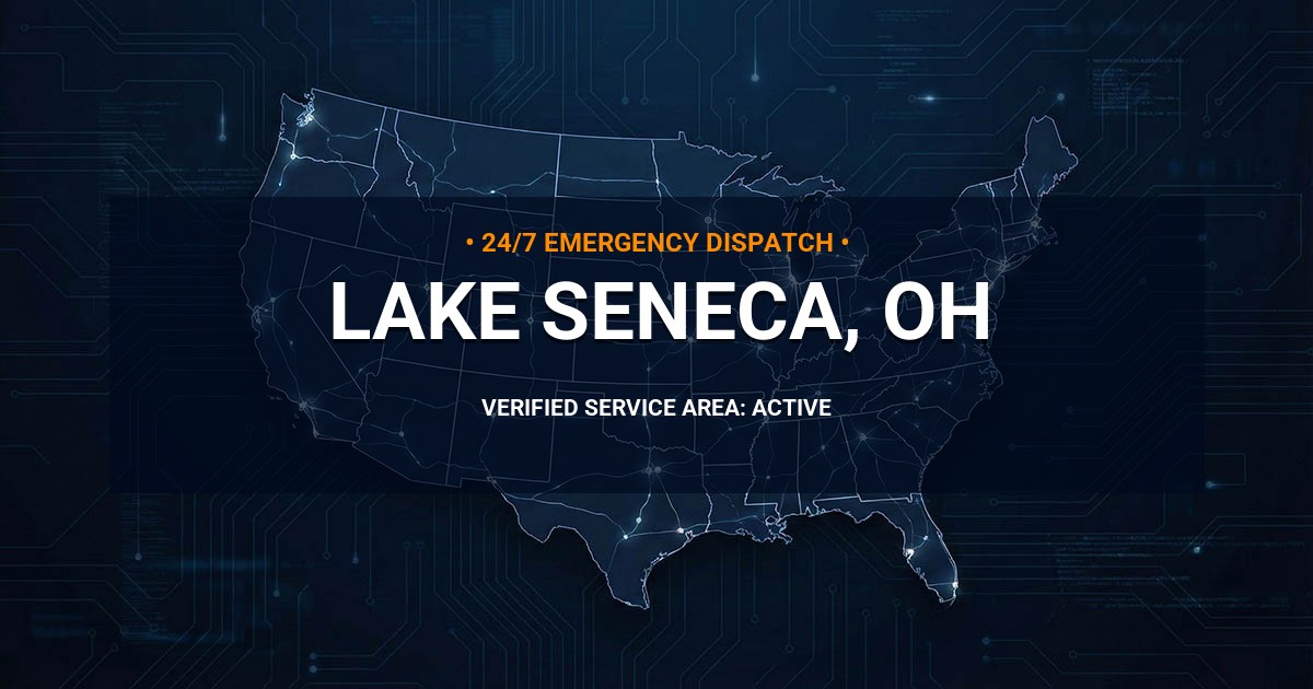 Emergency Plumbing Dispatch Map for Plumbing Services: Lake Seneca, OH