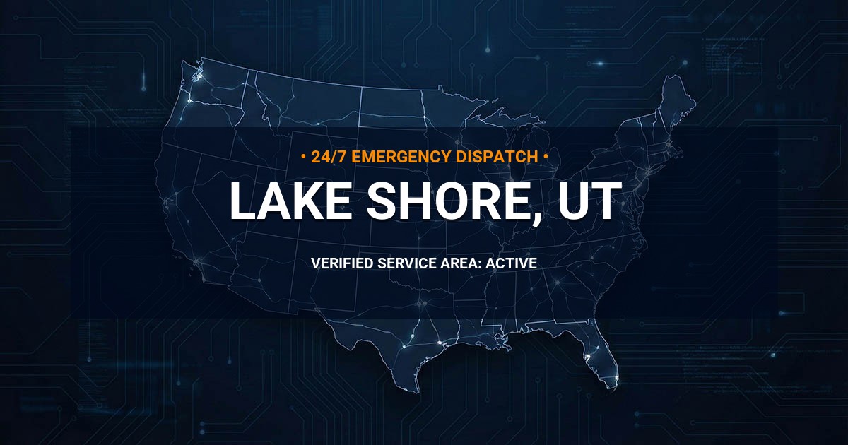 Emergency Plumbing Dispatch Map for Plumbing Services: Lake Shore, UT